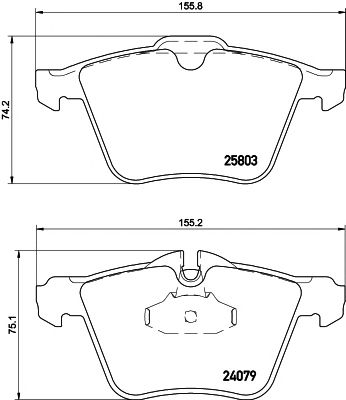HELLA PAGID 8db355020921 -  Комплект тормозных колодок, дисковый тормоз